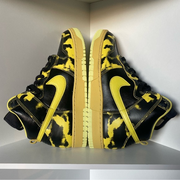 Nike Dunk 1985 High Acid Wash Yellow Sneakers - Picture 7 of 12